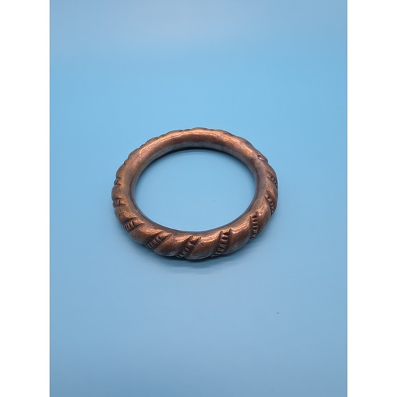 Other - Silver Toned Antique Baby Rattle 3.5" Diameter Bangle